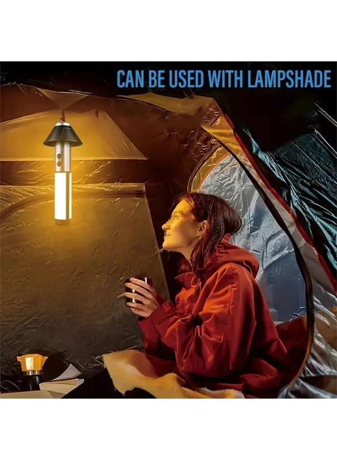 مصباح تخييم LED متعدد الوظائف ومصباح يدوي تلسكوبي - مصباح خارجي محمول 2 في 1 برؤوس ثلاثية قابلة للتعديل بزاوية 270 درجة - مصباح يدوي قابل لإعادة الشحن من النوع C مع عمود قابل للتمديد من 4 أقسام - مصباح طوارئ مقاوم للماء للمشي لمسافات طويلة وصيد الأسماك والشواء - Image 4